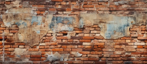 Texture of aged brick wall