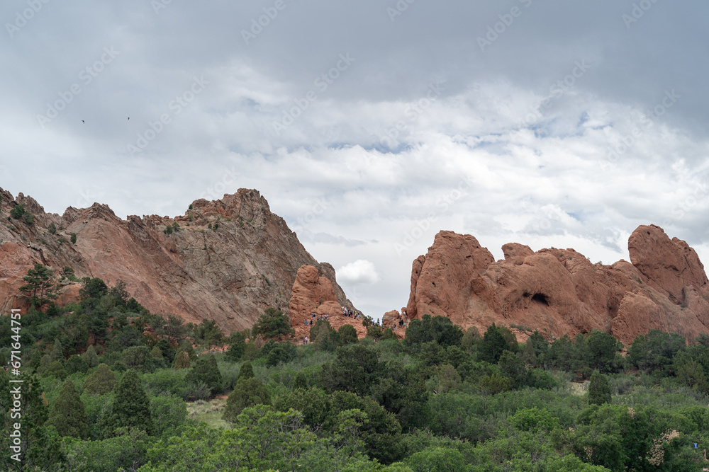 Garden of the Gods at sunset on a fall evening in Colorado Springs, CO