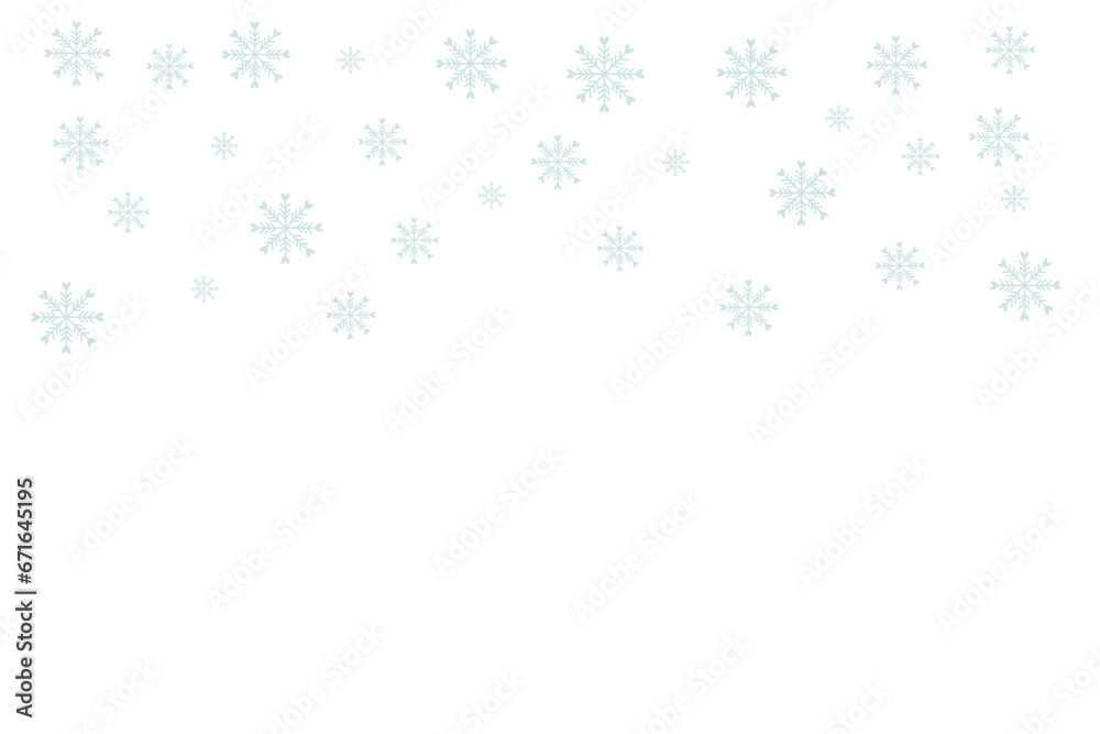 falling snowflakes on a transparent background