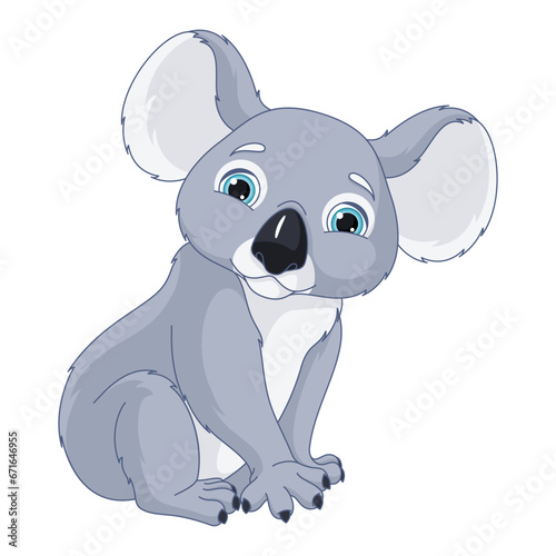 Cartoon vector illustration of koala