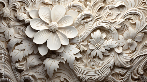 abstract background with white flower. 
