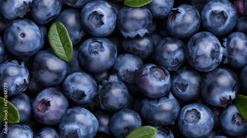 Blueberry seamless pattern. Berries background.