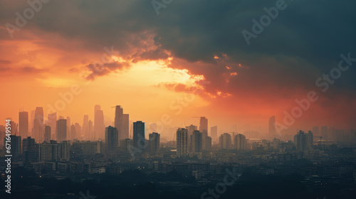 Beautiful Cityscape at Sunrise