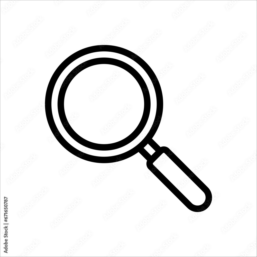 Search icon. Magnifier icon vector flat. in trendy design on white background Search icon. Magnifier icon vector flat. in trendy design on white background