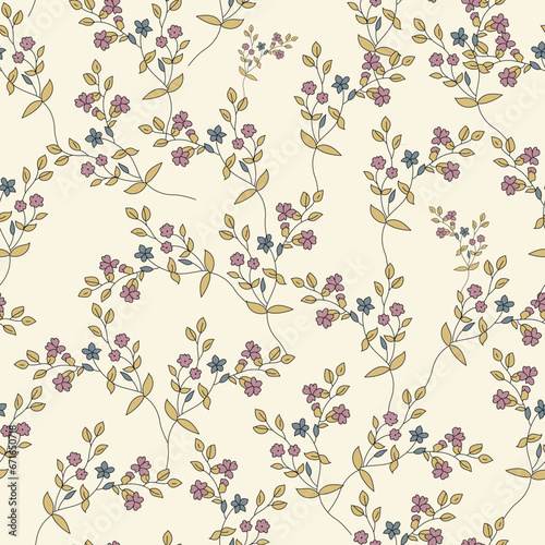 flower with retro design on background
