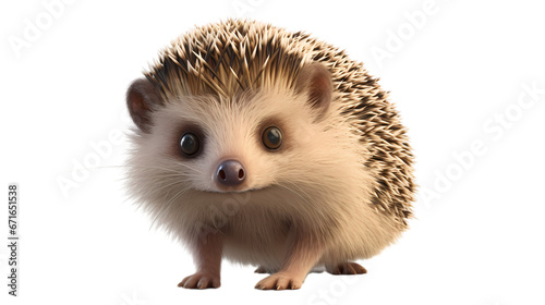 Hedgehog on transparent background