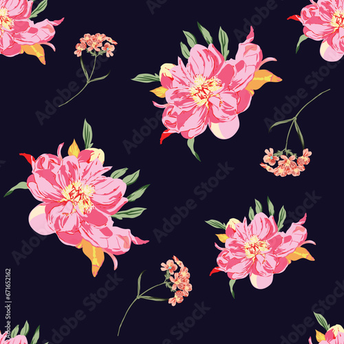 flower with retro design on background