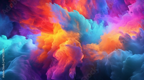 abstract cloudy purpose with neon colors.Generative AI