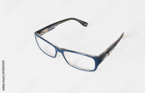 Focused Vision: Eyeglasses on White Background