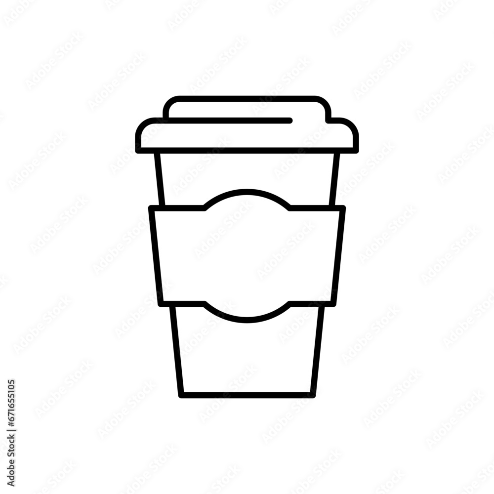 Paper coffee cup line icon. Editable stroke Paper coffee cup line icon. Editable stroke