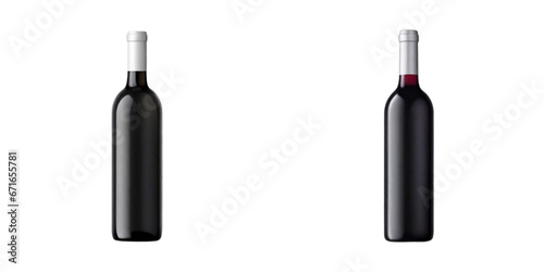 Wine Bottle Mockup: Vector Realistic Illustration