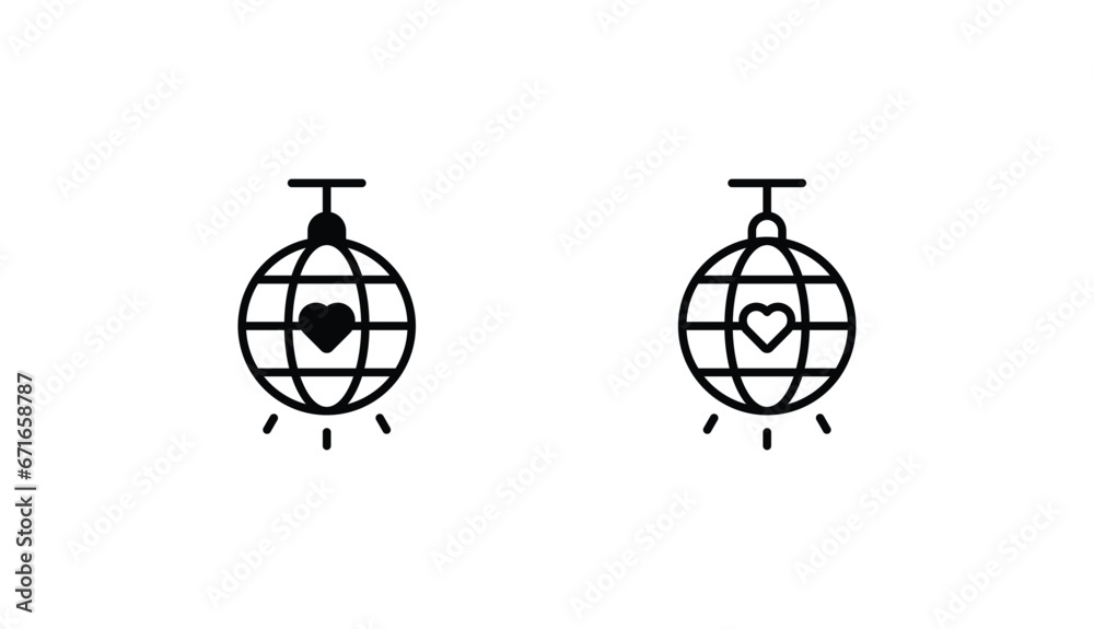 Fototapeta premium Disco Ball icon design with white background stock illustration