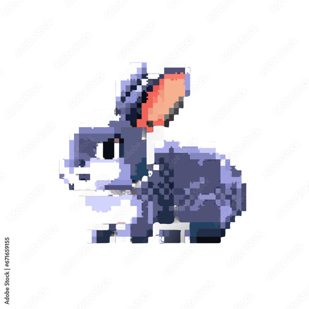 Fototapeta premium rabbit , pixel art, rpg game, rpg maker, restaurant 
