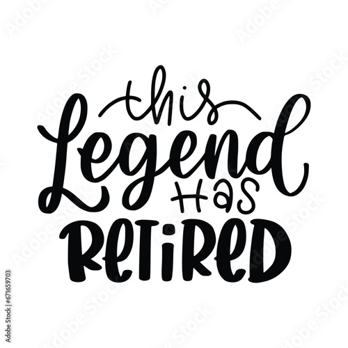 Retirement Lettering Design. Happy Retirement card. Handwritten modern brush lettering white background isolated vector