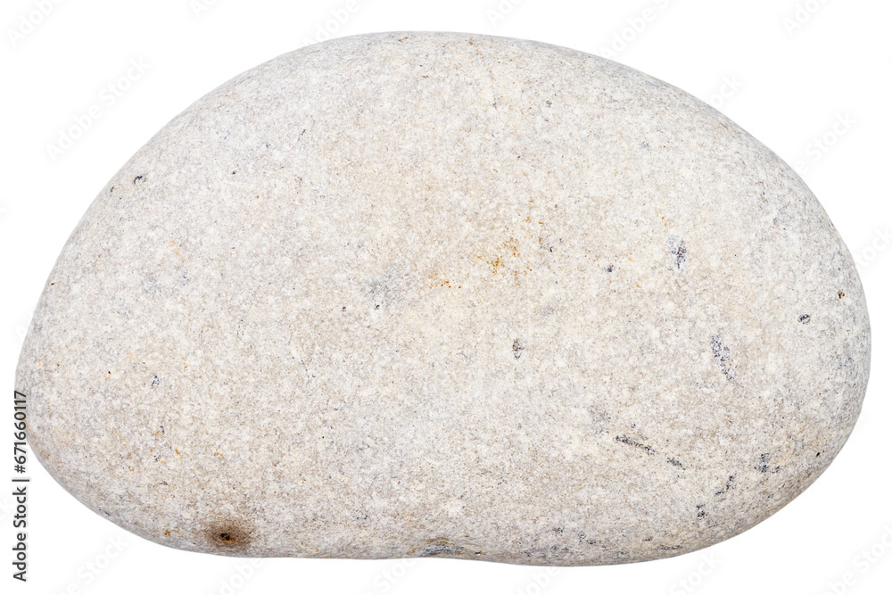 Top view of single gray pebble Top view of single gray pebble