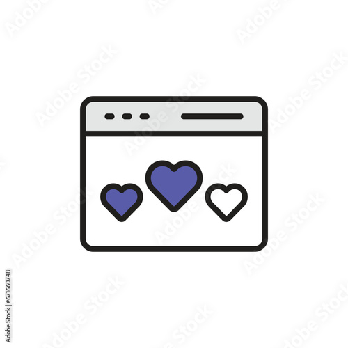 Love web icon design with white background stock illustration