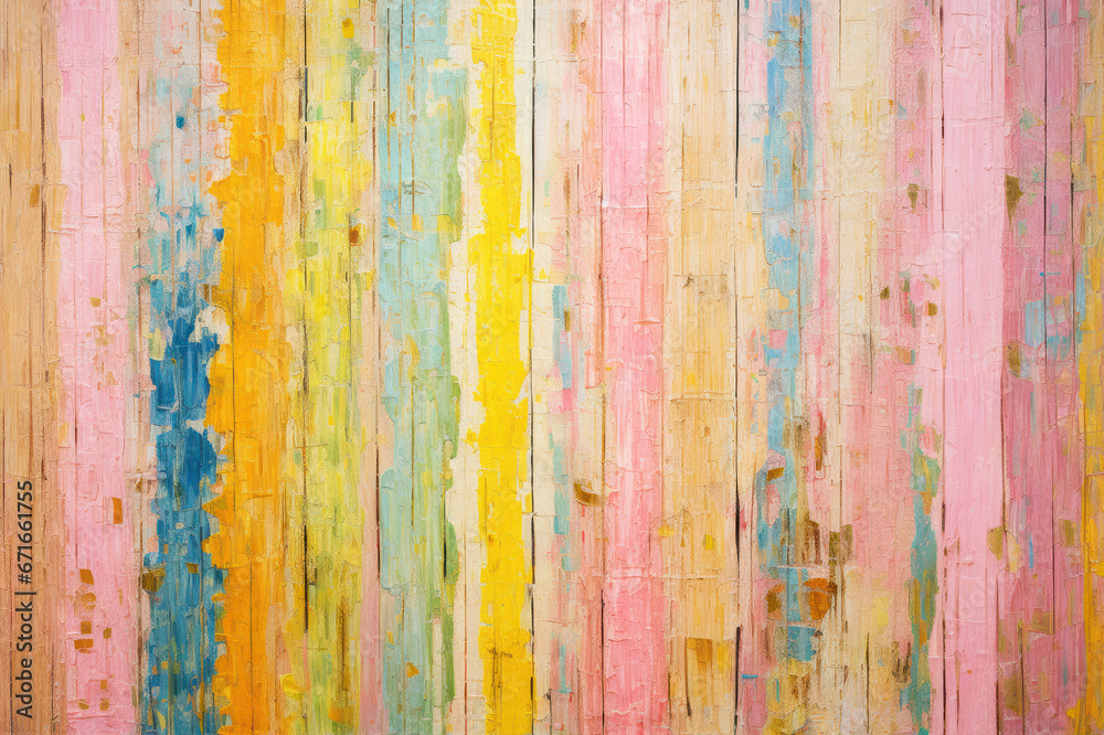 Colorful stripes painted on wood Colorful stripes painted on wood