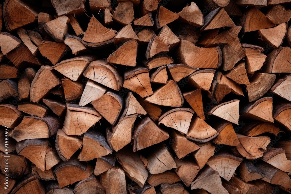 Wood from oak trees that has been cut into small pieces Wood from oak trees that has been cut into small pieces