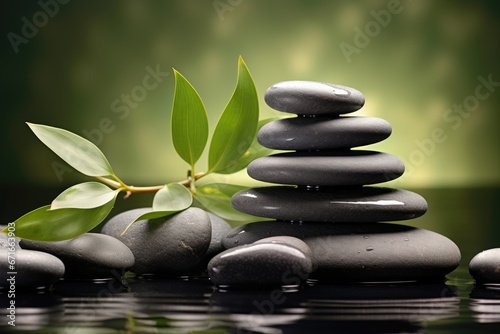 Zen pebbles  a holistic wellness idea.
