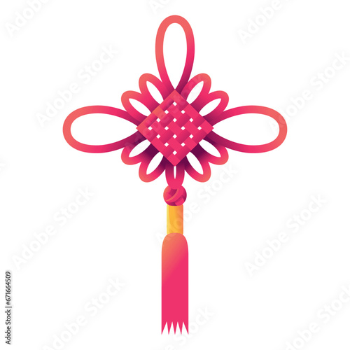 Vector Chinese New Year Ornaments Art Deco Isolated