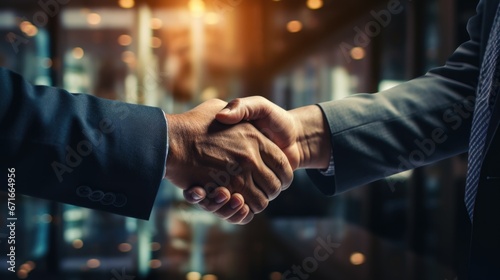 businessman handshake for teamwork of business merger and acquisition © vimp