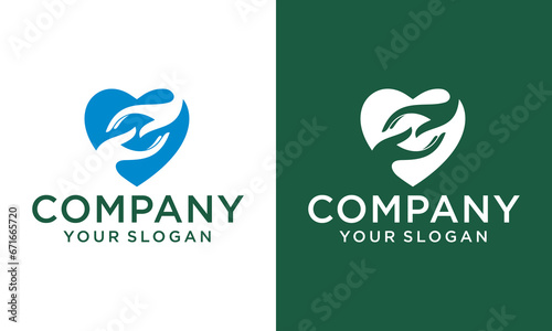Hand care vector icon hand care logo design template