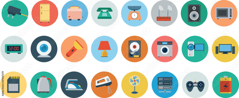 Vector icon pack free download. Electronics vector icons