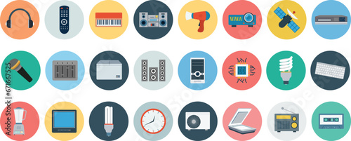 Vector icon pack free download. Electronics vector icons 