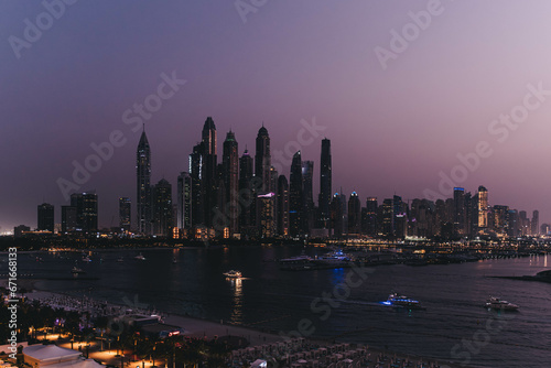 Dubai cityscape at dawn