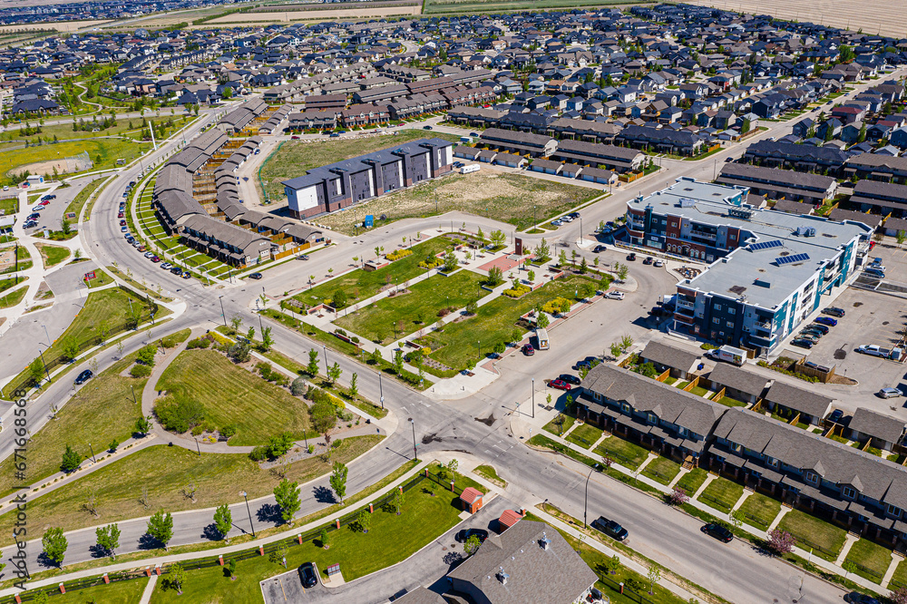Aerial footage of Willowgrove, Saskatoon