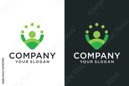 local people family together human unity local symbol vector icon