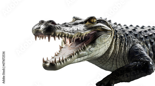 Crocodile on transparent background