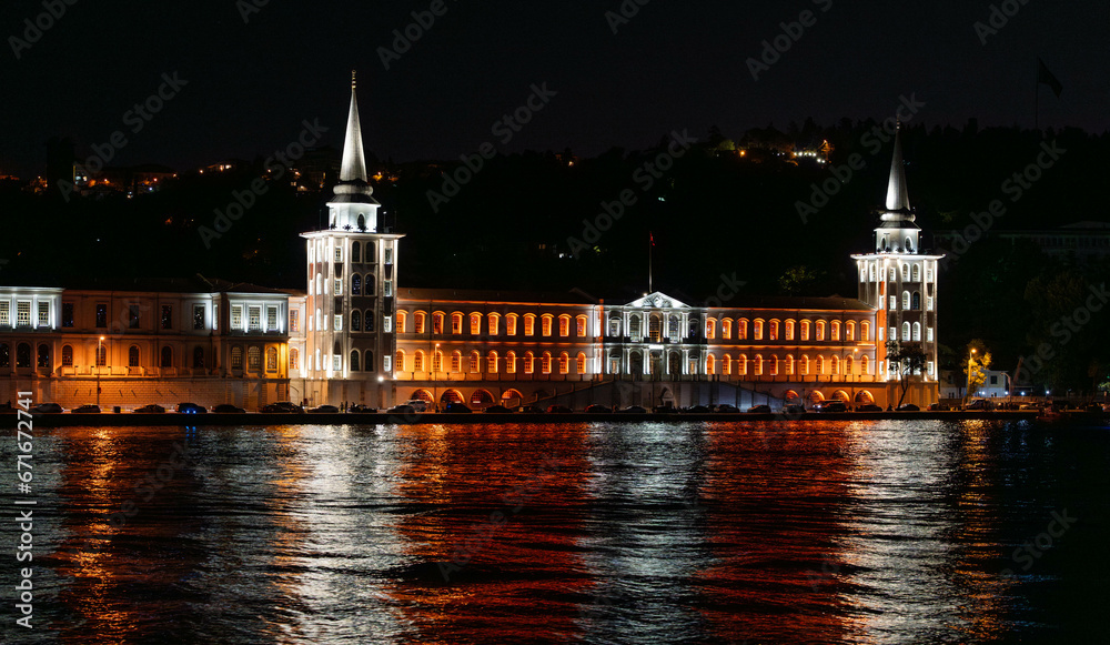 Bosphorous Cruise at Night: Palace, Istanbul, Turkey