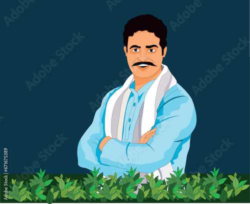 Indian farmer in his field