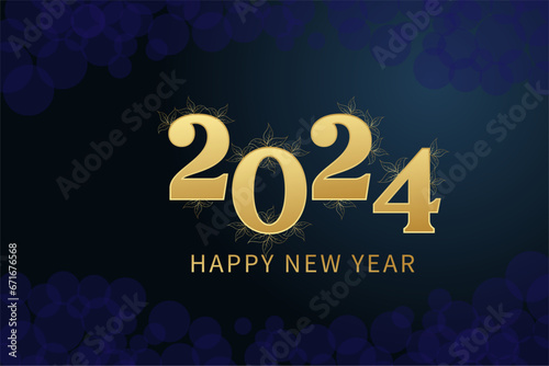 Happy new year 2024 Typography Design