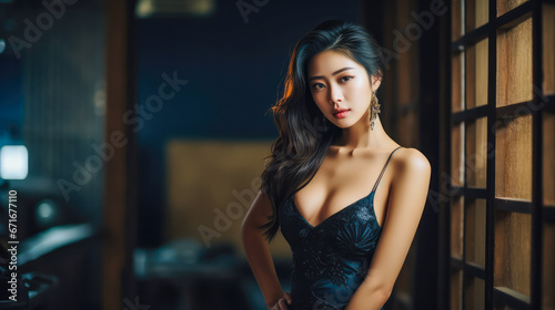 Porträt einer Asiatischen Frau generiert mit KI