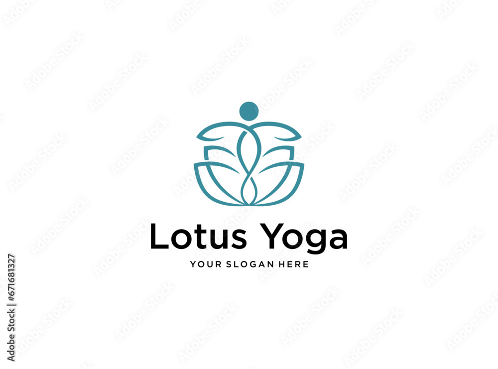 beauty elegant lotus yoga or spa logo design beauty elegant lotus yoga or spa logo design
