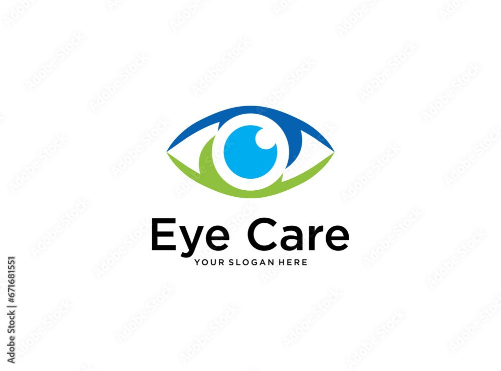modern eye care health logo design. good use for clinic or ophthalmologist symbol