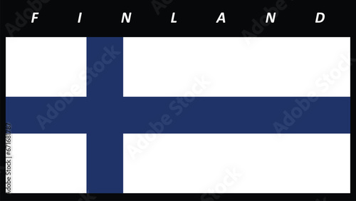 Finland flag, National Finland flag. Flat vector illustration. EPS10.   
