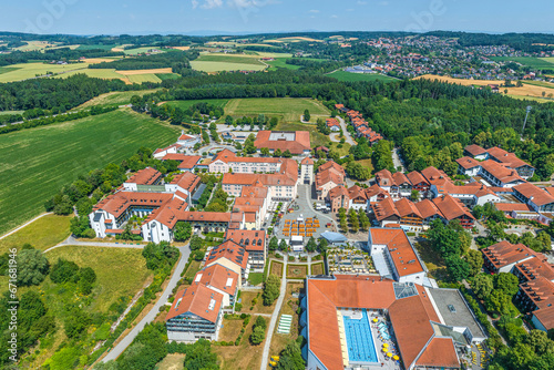 Das Kurzentrum von Bad Griesbach im Rottal im Luftbild photo