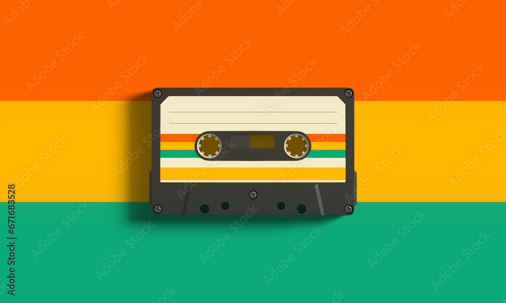 Fototapeta premium 레트로 카세트 테이프 Retro Cassette Tape