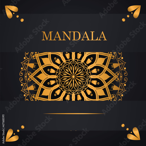 luxury mandala with abstract background. Decorative mandala design for cover, card, print, poster, banner, brochure, invitation.