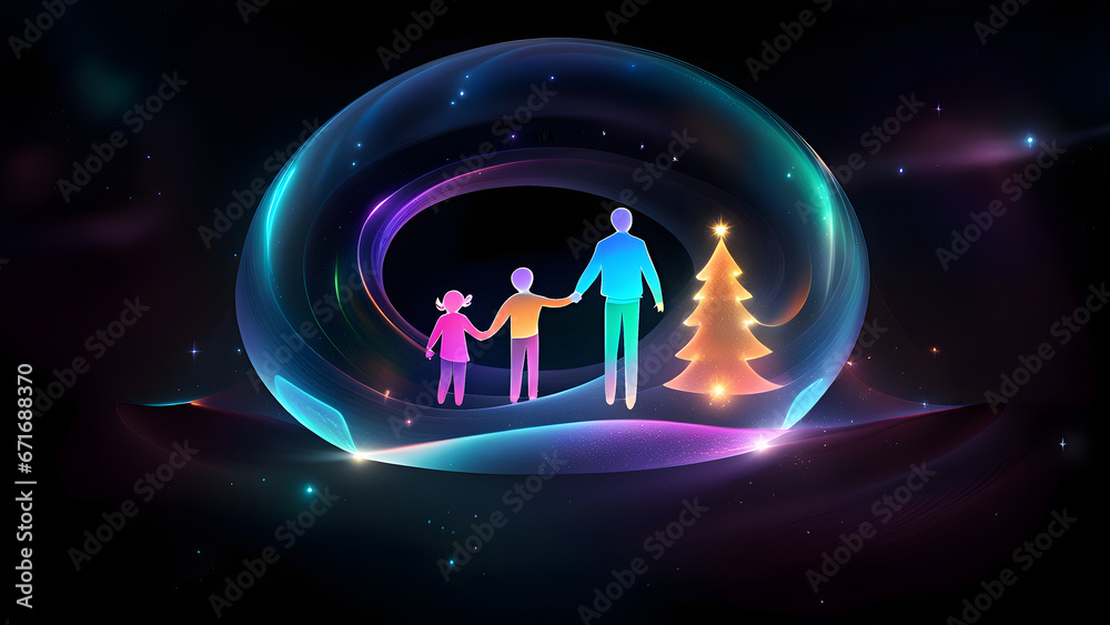 Obraz premium Celebrate Christmas With The Family