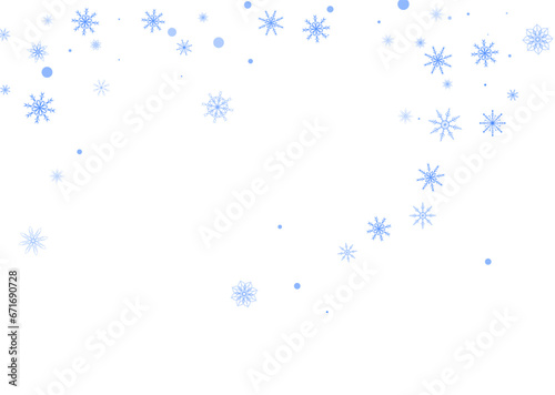 Christmas background. Blue delicate snowflakes on a white background. New Year s holiday design