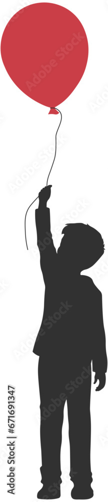 silhouette of a boy with a ball without background