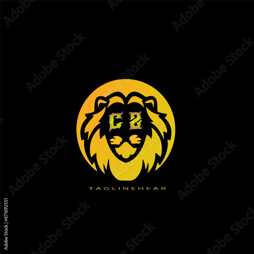 creative lion logo, lion head logo. lion letter logo, lion golden logo with gradent colour. animal logo.