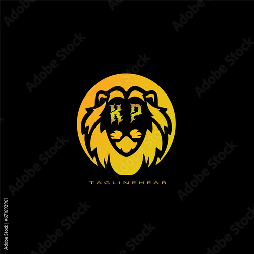 creative lion logo, lion head logo. lion letter logo, lion golden logo with gradent colour. animal logo.