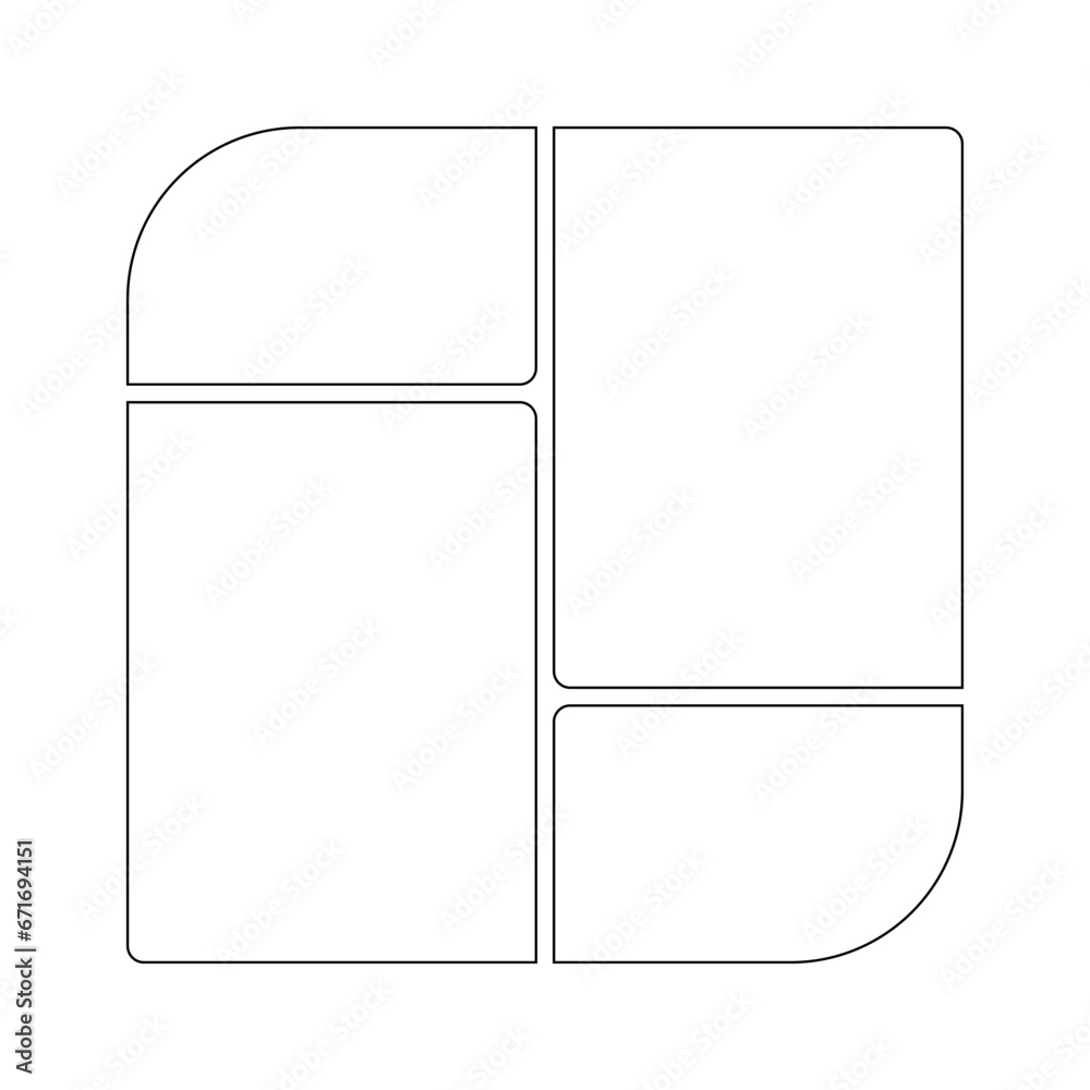Abstract template frame collage board art bauhaus line for text. Contemporary design for social media, flyers, invitations, cards, posters, interior decor. Minimalist geometric shapes vector Abstract template frame collage board art bauhaus line for text. Contemporary design for social media, flyers, invitations, cards, posters, interior decor. Minimalist geometric shapes vector
