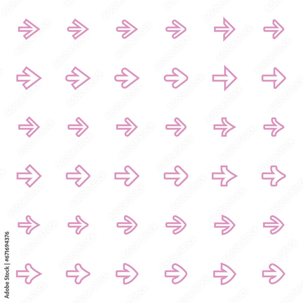 Various forms of basic arrow icons.
Various forms of basic arrow icons.