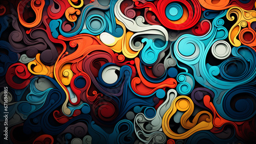 abstract background with circles made with generative AI